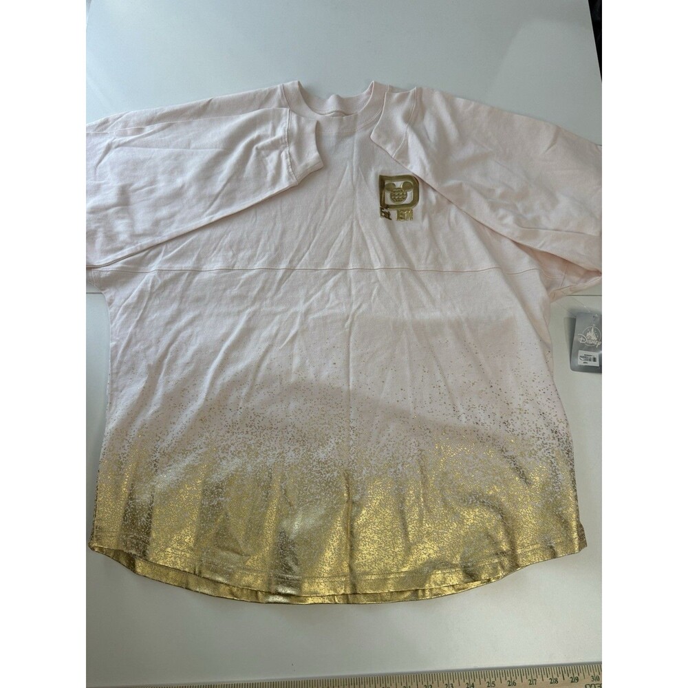 Disney World Champagne Pink Gold Spirit Jersey Size XL NWT